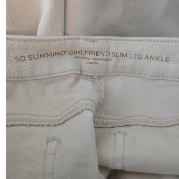 Chico's So Slimming Girlfriend Slim Ankle Women's Pants 1R - 8 - Picture 4 of 6